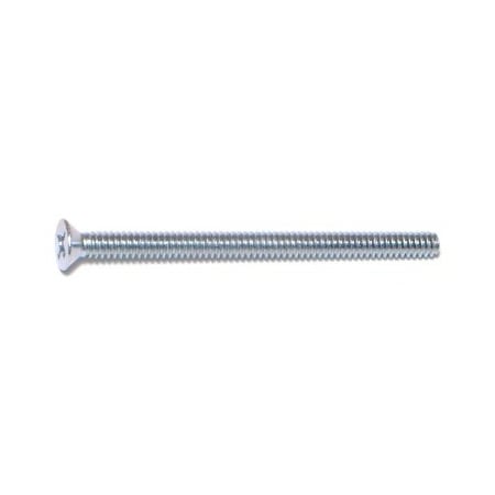 Midwest Fastener #6-32 x 2 in Phillips Flat Machine Screw, Zinc Plated Steel, 30 PK 77267